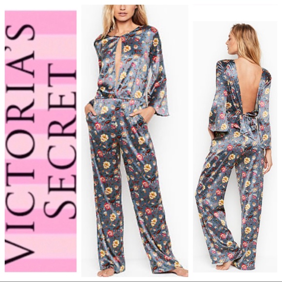 BRAND NEW VICTORIA's SECRET Floral Satin JUMPSUIT